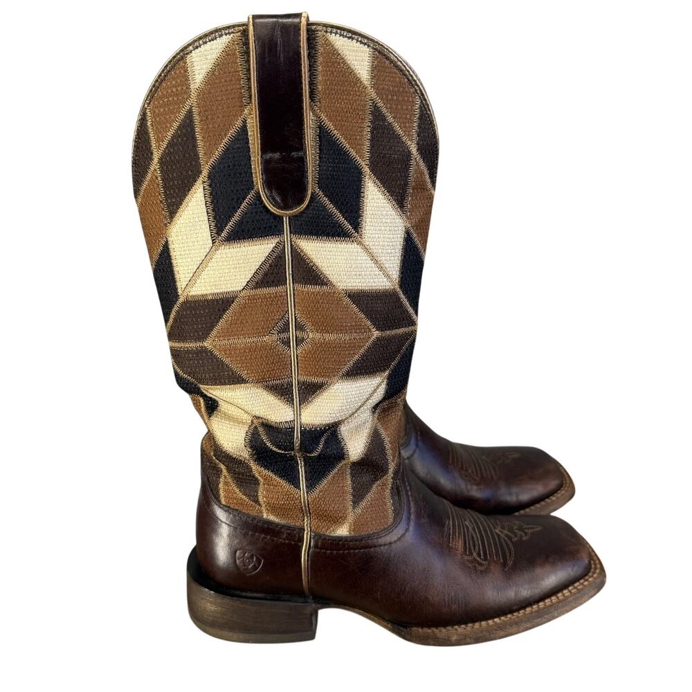 Ariat Mirada Boots Women’s Size 6.5B, Geometric Kaleidoscope Style 10018501 EUC